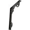 Ekena Millwork Fleur De Lis Wrought Iron Bracket, (Single center brace), Antiqued Pewter 1 1/2"W x 10"D x 12"H BKTM01X10X12SFLAPW - alternate 1